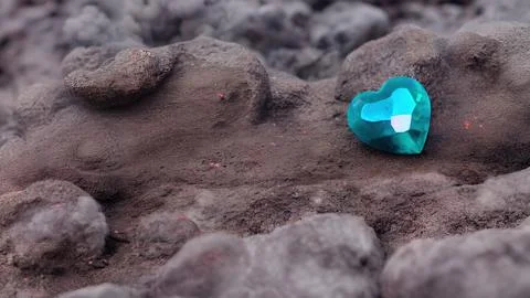Heart-shaped gemstone Stock Illustration