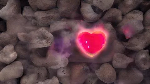 Heart-shaped gemstone Stock Illustration