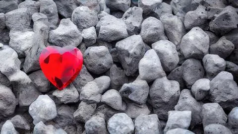 Heart-shaped gemstone Stock Illustration