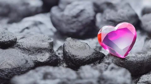 Heart-shaped gemstone Stock Illustration