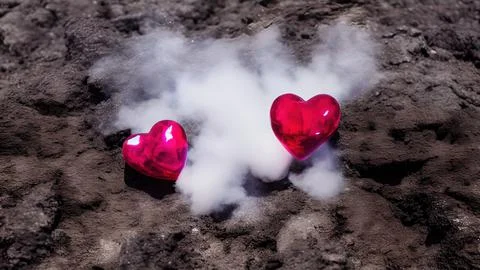 Heart-shaped gemstones Stock Illustration