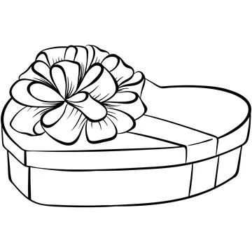 Heart shaped gift box Stock Illustration