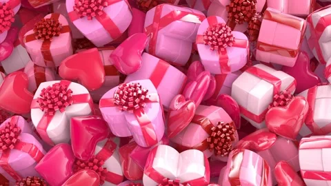 Heart shaped gift boxes Stock Footage 170267103