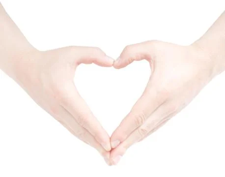 Heart shaped by hands Stock Photos