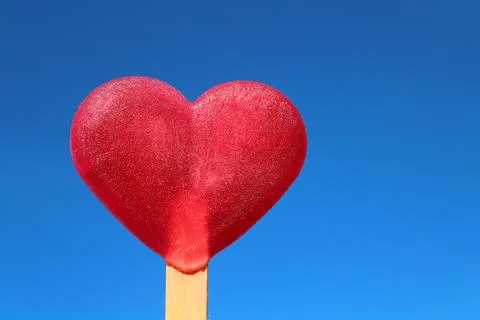 Heart shaped ice Stock Photos