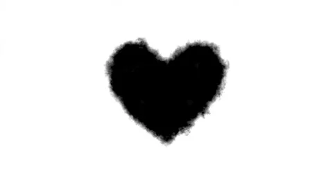 Heart-shaped ink bleeding animation Stock Footage 311899114