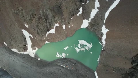 Heart shaped lake in mountains Stock Footage 217427652