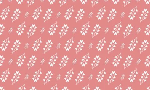 Heart shaped leaves pattern Illustrazione stock