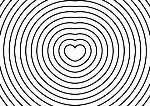 Heart shaped line background with abstract theme Stock Illustration