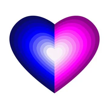 Heart shaped line illustration vector Stock Illustration