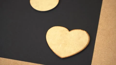 Heart-Shaped MDF Design: Crafting and Engraving with Precision Stock Footage 328293206