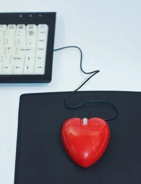 Heart shaped mouse Stock Photos