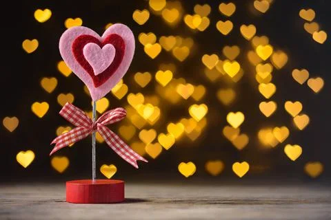 Heart-shaped note holder Stock Photos
