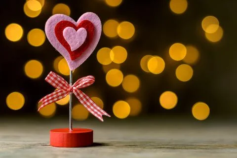 Heart-shaped note holder Stock Photos