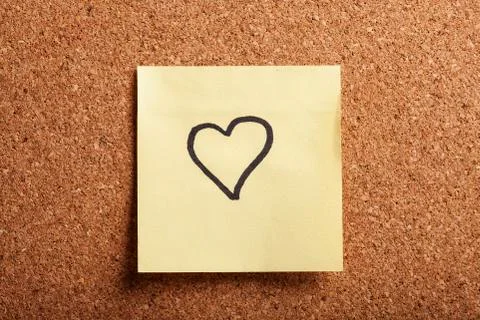 Heart-shaped note Stock Photos