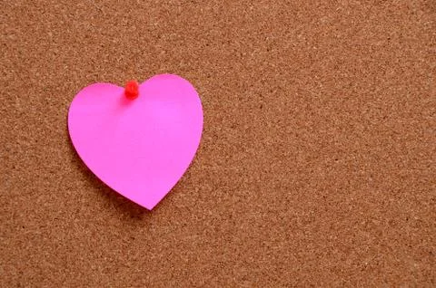 Heart shaped paper notes with envelope Stock Photos
