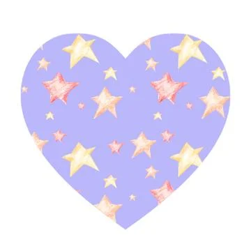 Heart shaped pattern with stars. Stock Illustration