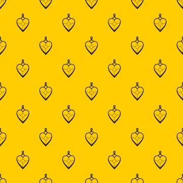 Heart shaped pendant pattern Stock Illustration
