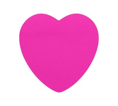 Heart Shaped Pink Post-It Note Illustrazione stock