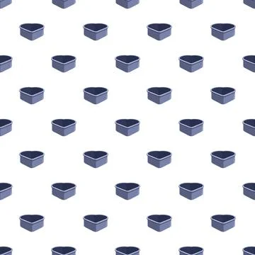 Heart shaped pots creating seamless pattern background tile イラスト素材