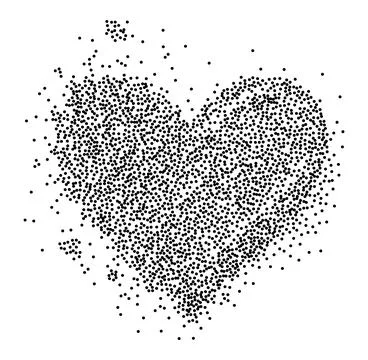 Heart shaped powder splash Stockillustratie