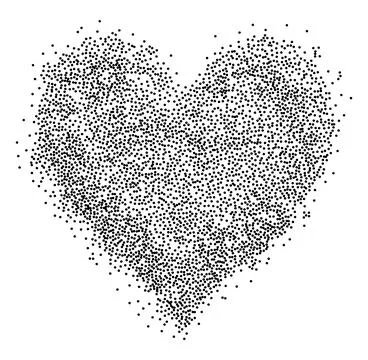 Heart shaped powder splash Stock Illustration