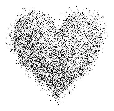 Heart shaped powder splash Stock Illustration