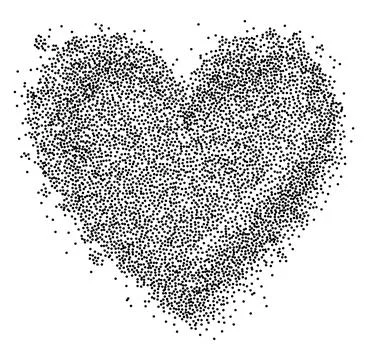 Heart shaped powder splash 스톡 일러스트