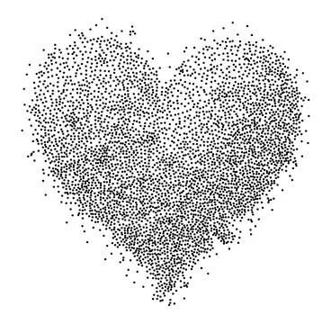 Heart shaped powder splash Stock Illustration