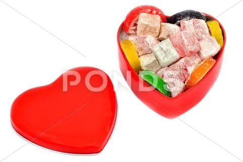 Heart shaped red box of Stock Photos