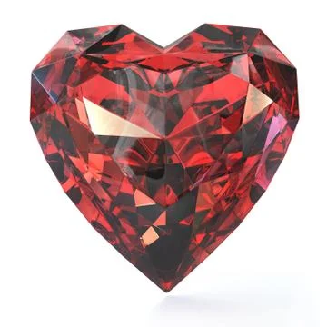 Heart shaped ruby Stock Illustration