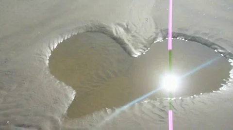 Heart Shaped Sand Stock Footage 814023