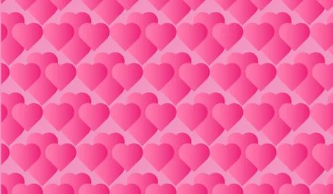 Heart shaped seamless pattern pink Stock Illustration