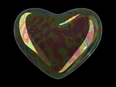 Heart shaped soap bubble Illustrazione stock