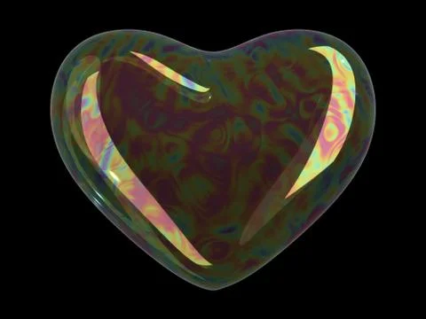 Heart shaped soap bubble Stock Illustration