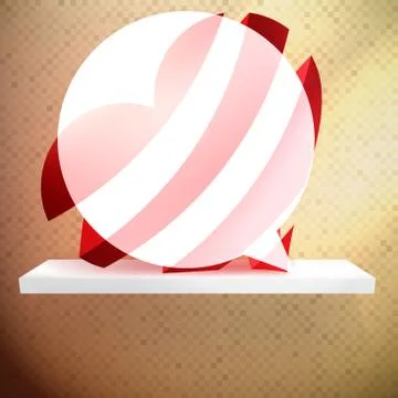 Heart shaped speech bubble. Stock Illustration