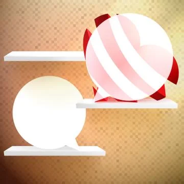 Heart shaped speech bubble. Stock Illustration