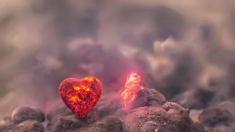 Heart-shaped stone Stock Illustration