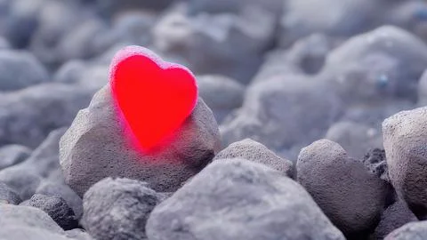 Heart-shaped stone Stock Illustration
