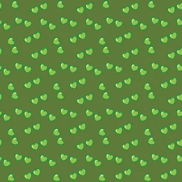 Heart shaped sunglasses seamless pattern in dark green color. textile design. Stock Illustration
