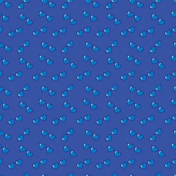Heart shaped sunglasses seamless pattern in blue color. textile design. exoti Stock Illustration