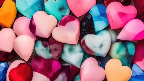 Heart-shaped sweets Stock Illustration