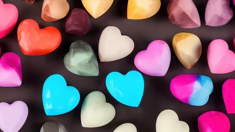 Heart-shaped sweets Stock Illustration