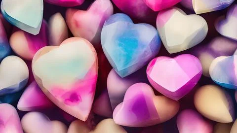 Heart-shaped sweets Stock Illustration