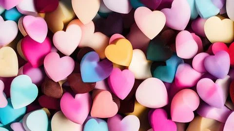 Heart-shaped sweets Stock Illustration