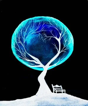 Heart-shaped tree Stock Illustration