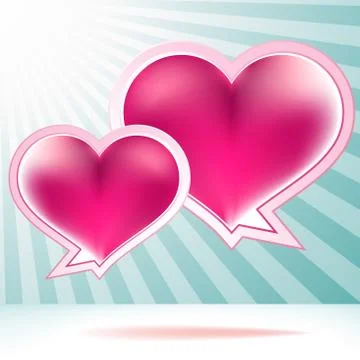 Heart shaped vector bubbles. + EPS8 Illustrazione stock