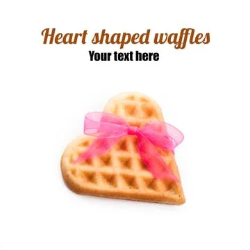 Heart shaped waffle Stock Illustration