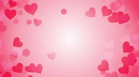 Heart shapes on bright background loop Stock Footage 39816687
