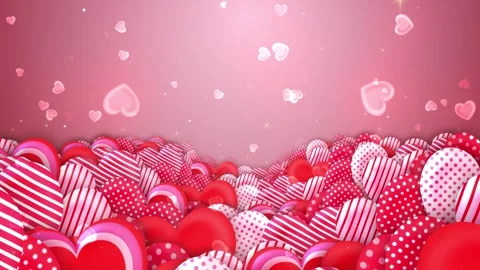 Heart Shapes Candy Background Stock Footage 348021397